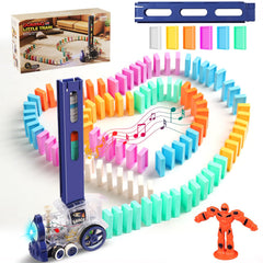Hyvode Kids Domino Train front view with lights enhances visual excitement.