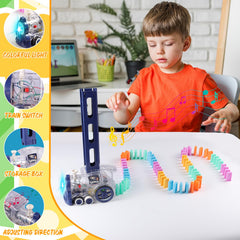 Hyvode Kids Domino Train side view for interactive setup and motion.