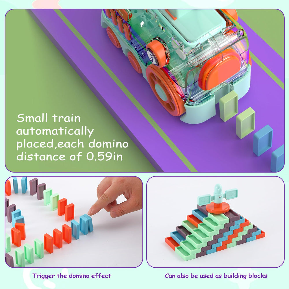 Hyvode Domino Train storage boxes keep tiles organized for quick setup