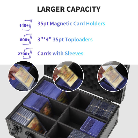 HZGXQN Toploader Storage Box capacity highlights space for 600+ toploaders