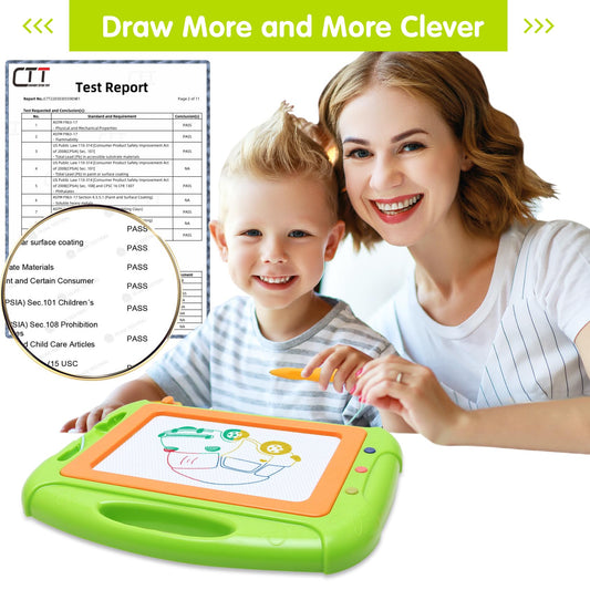 HZZILEY doodle board on sturdy legs provides a stable surface for art and learning.