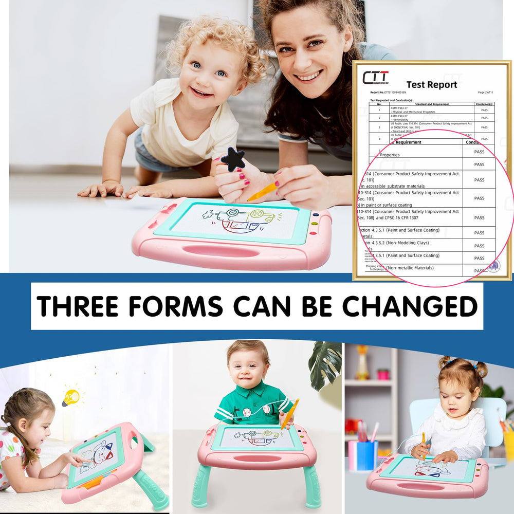HZZILEY mess-free arts board keeps walls clean during drawing sessions.