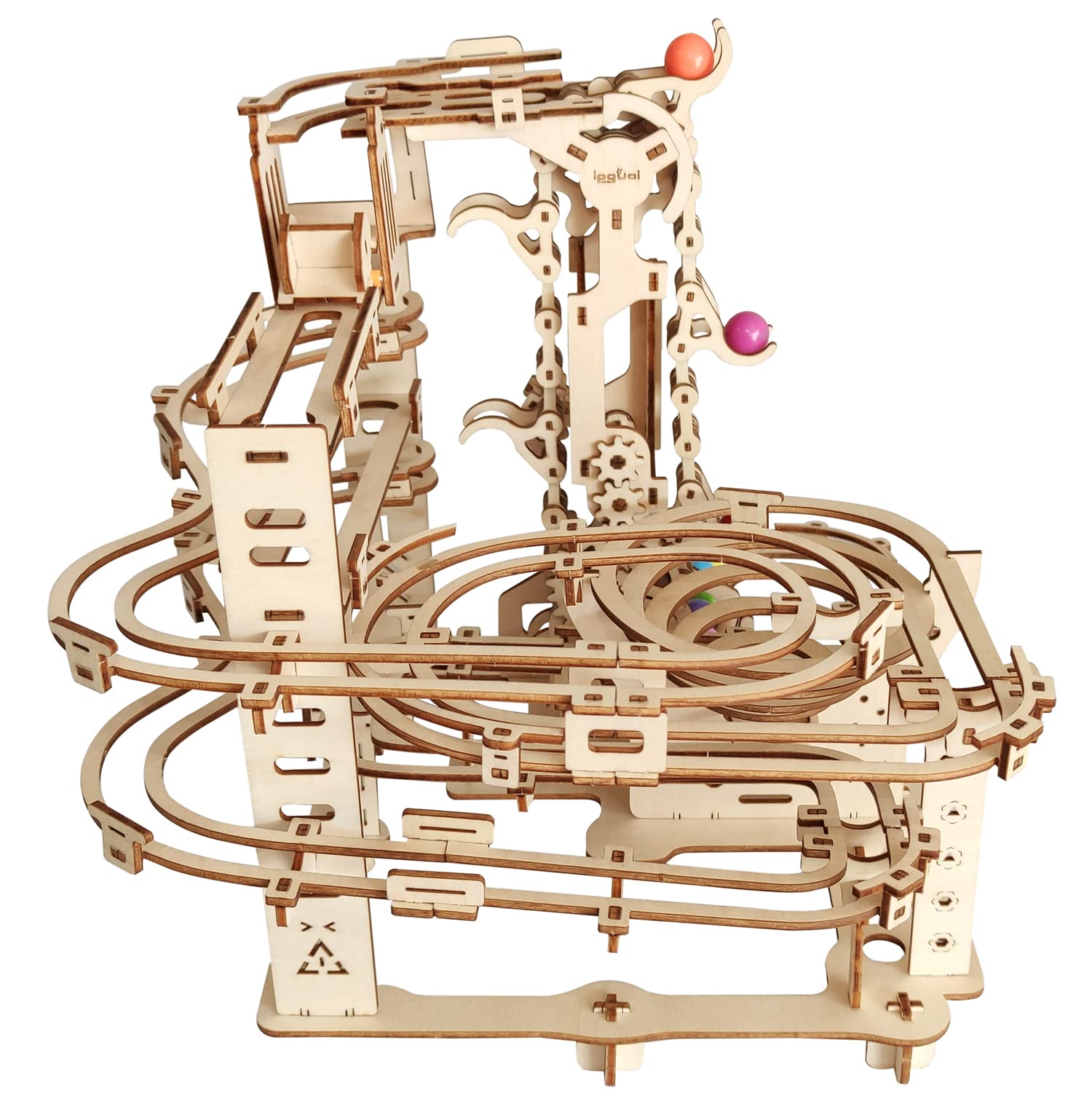 i-CHONY wooden marble run gift-ready-packaging highlights a thoughtful present idea.