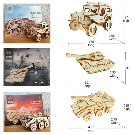 i-chony wooden puzzle pack with six models, a great learning gift.