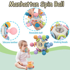 i diy baby blocks and stacking rings support fine motor skills.