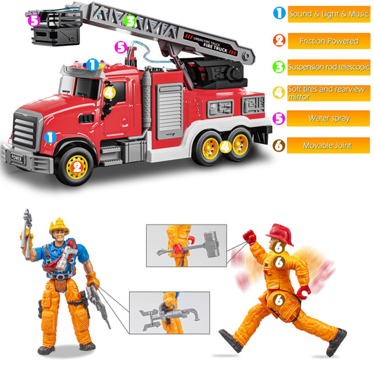 i diy fire truck toy ladder extended for realistic rescue pretend scenarios
