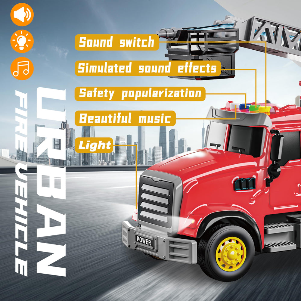 i diy fire truck toy water sprayer supports safe, interactive play