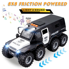 i diy Police Car Toy open doors trunk for easy figure storage