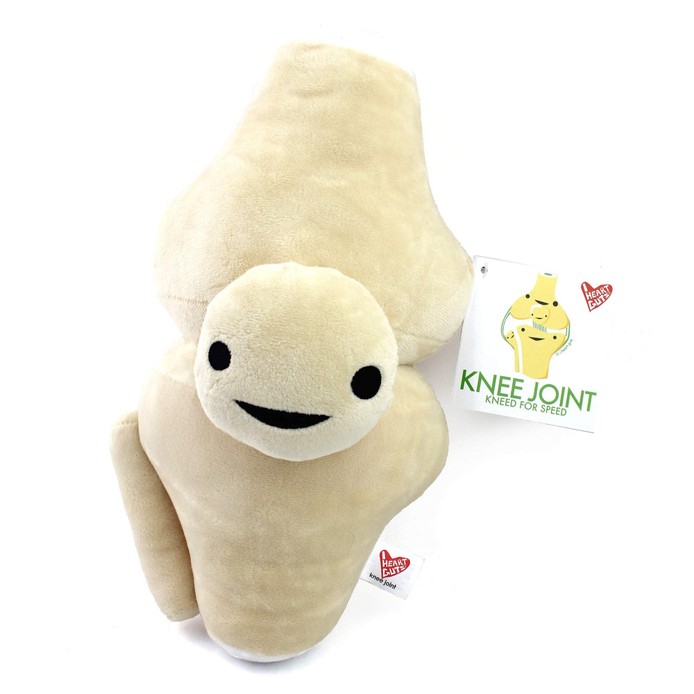 I Heart Guts knee surgery gift plush, friendly reminder in patient spaces
