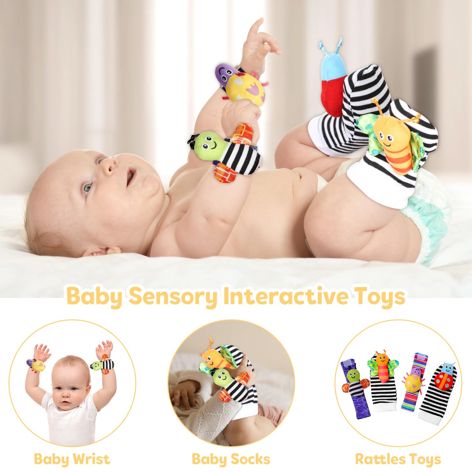 iaovueby elephant rattle in cotton for soft sounds and grasping practice
