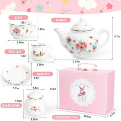 iAOVUEBY porcelain tea cups with gold rim for kids' play