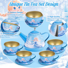 iaovueby tea party set cups and saucers safe pretend drinkware