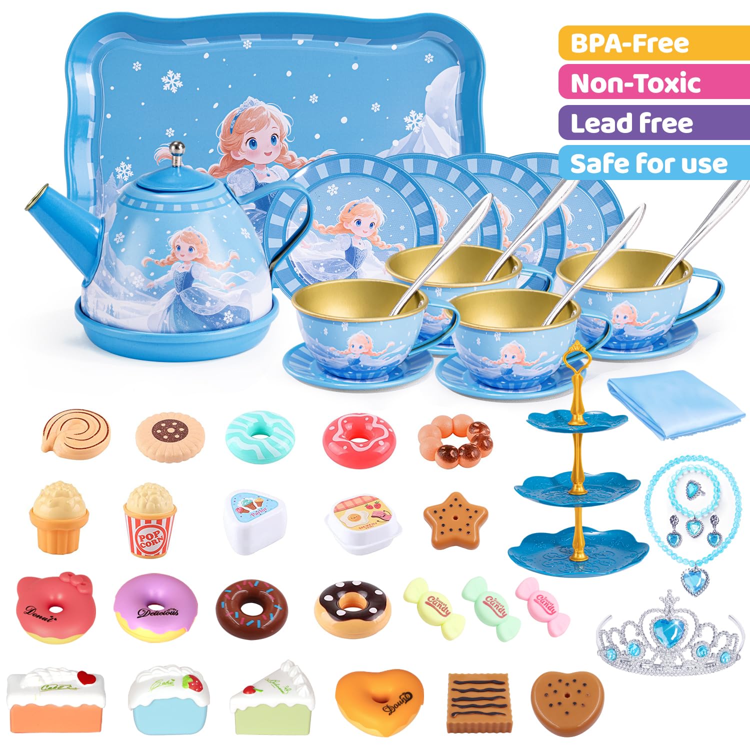 iaovueby tea party set dessert assortment for storytelling