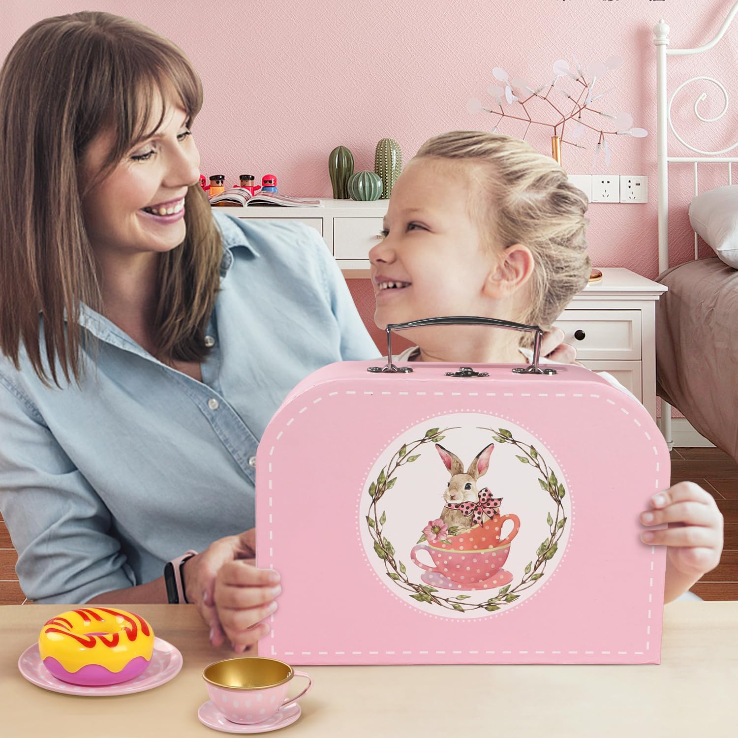 iaovueby tea party set outdoor-use brings portable fun to family outings