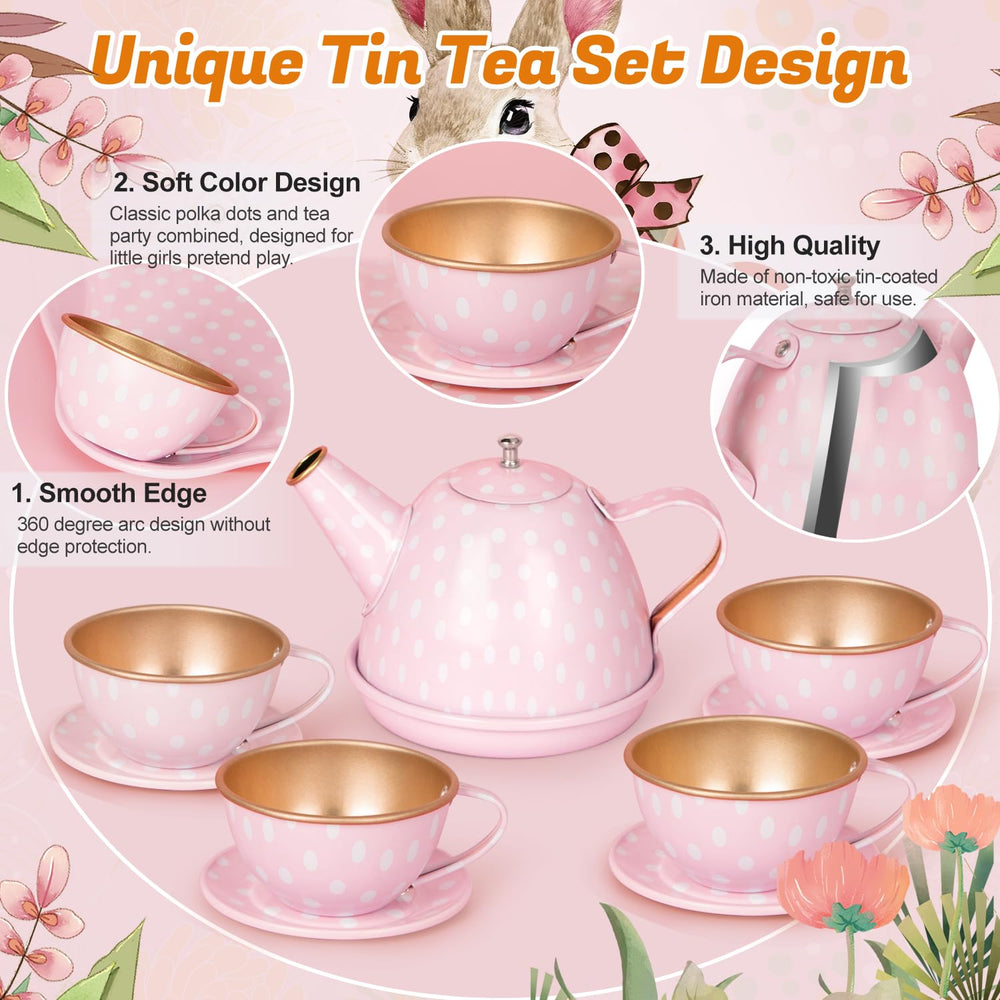 iaovueby tea party set saucers provide stable surface for tiny snacks