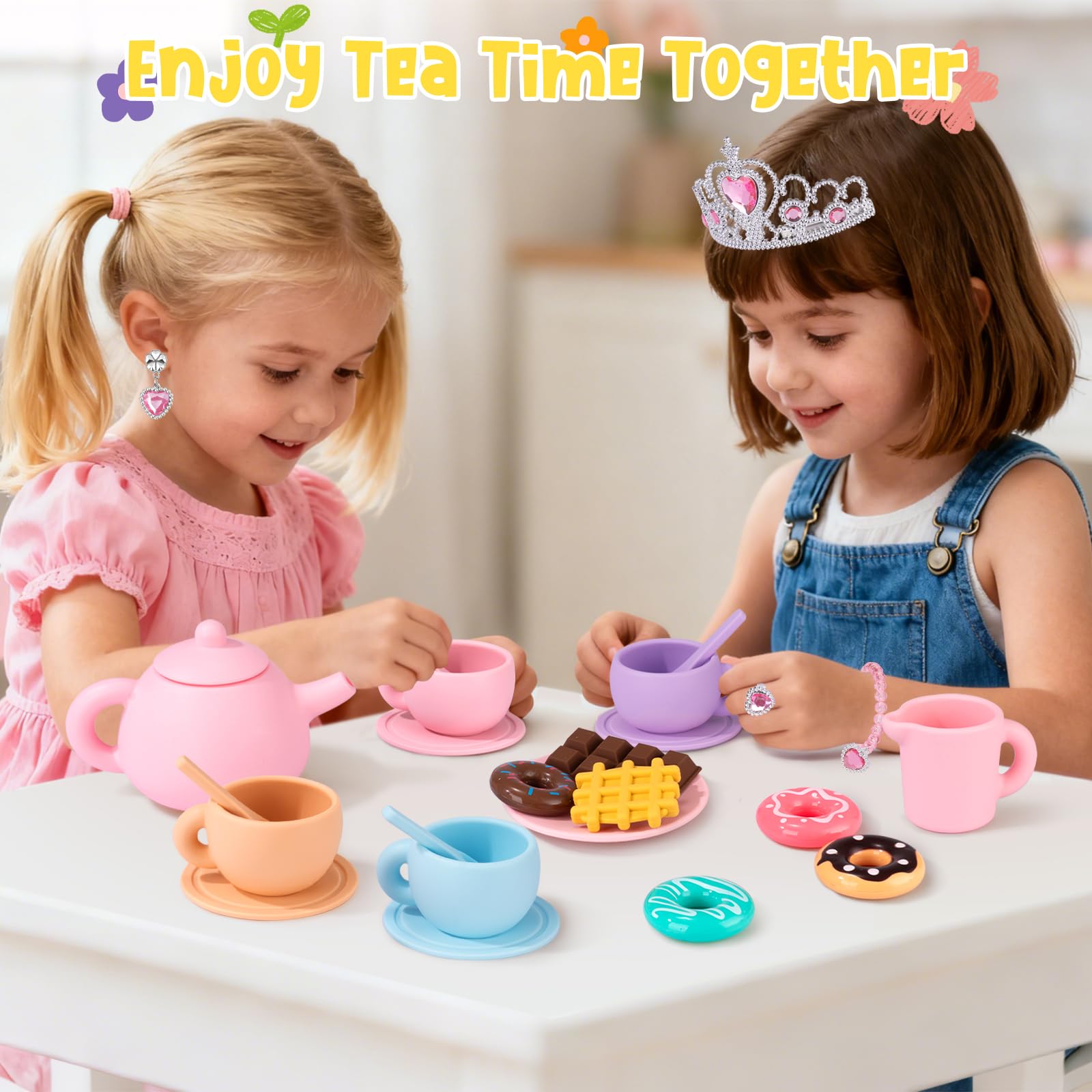 iAOVUEBY princess tea time scene invites imaginative role play.