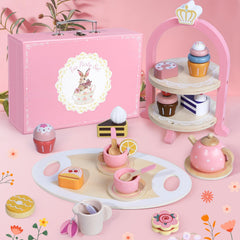 iAOVUEBY two-tier cake stand displays desserts during play