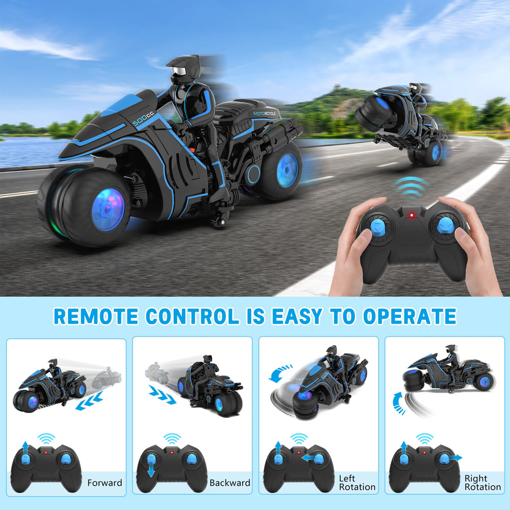 iappadore motorcycle performing 360-degree rotation for dynamic stunts