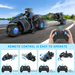 iappadore motorcycle performing 360-degree rotation for dynamic stunts