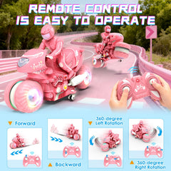 iappadore RC motorcycle 360-degree rotation enables smooth stunts and spins