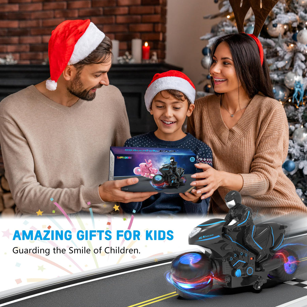 iappadore RC Motorcycle remote control design is kid-friendly