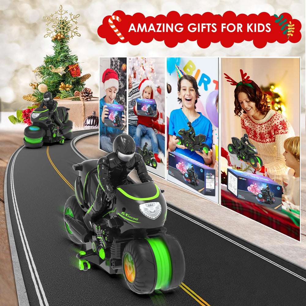 iappadore 2.4GHz RC bike offers long playtime with two batteries for extended fun