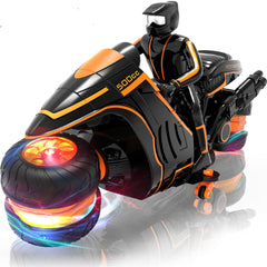 iappadore remote-control motorcycle with RGB wheels for vibrant day and night play.