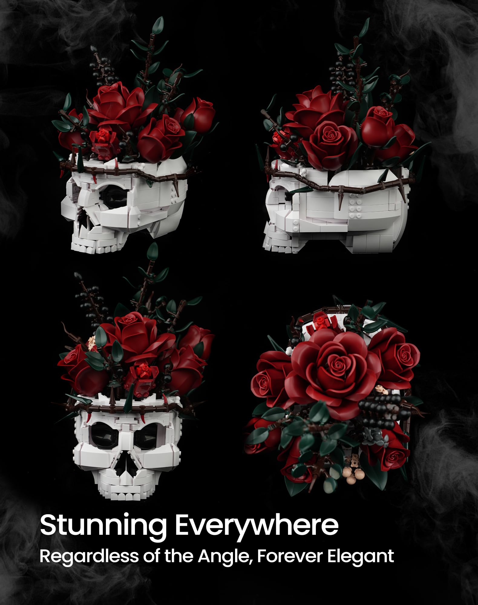 iATOM Five-stage roses crown highlights vibrant color contrast