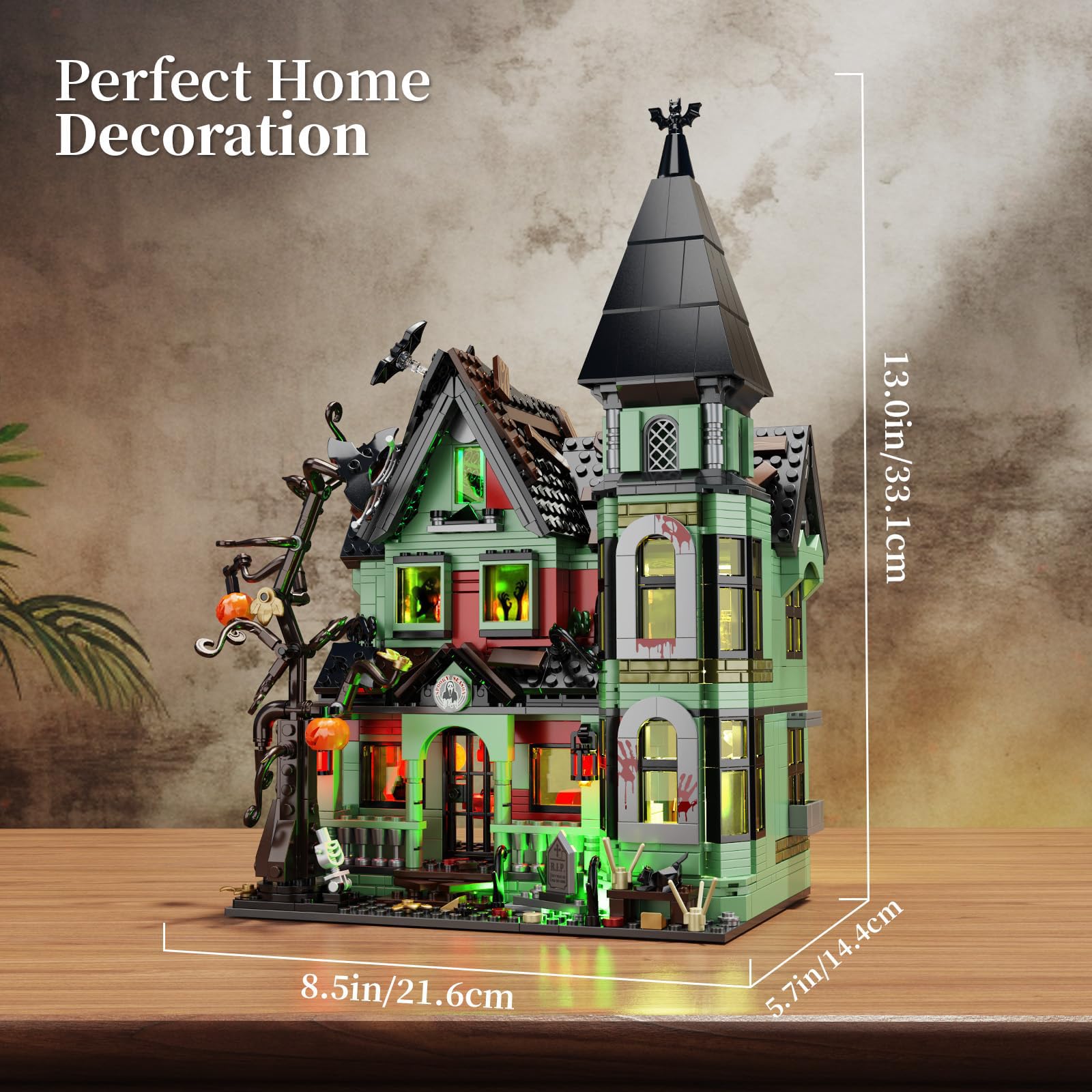 iATOM Haunted House tombstones create a classic haunted village aesthetic.