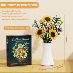 iATOM Sunflowers Bouquet display ready to gift for Valentines Day or Mother's Day