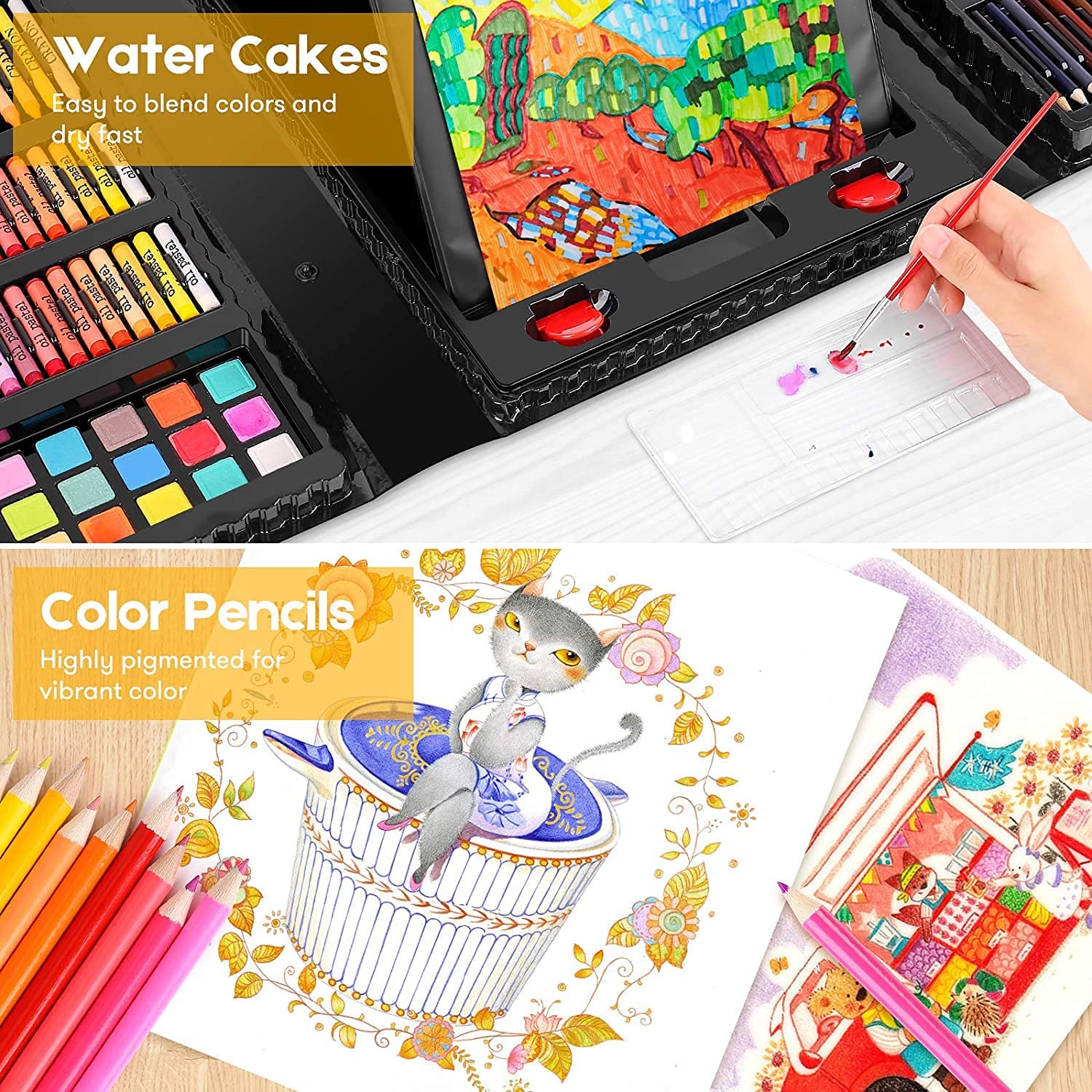 iBayam portable art case keeps supplies organized at home or on the go.