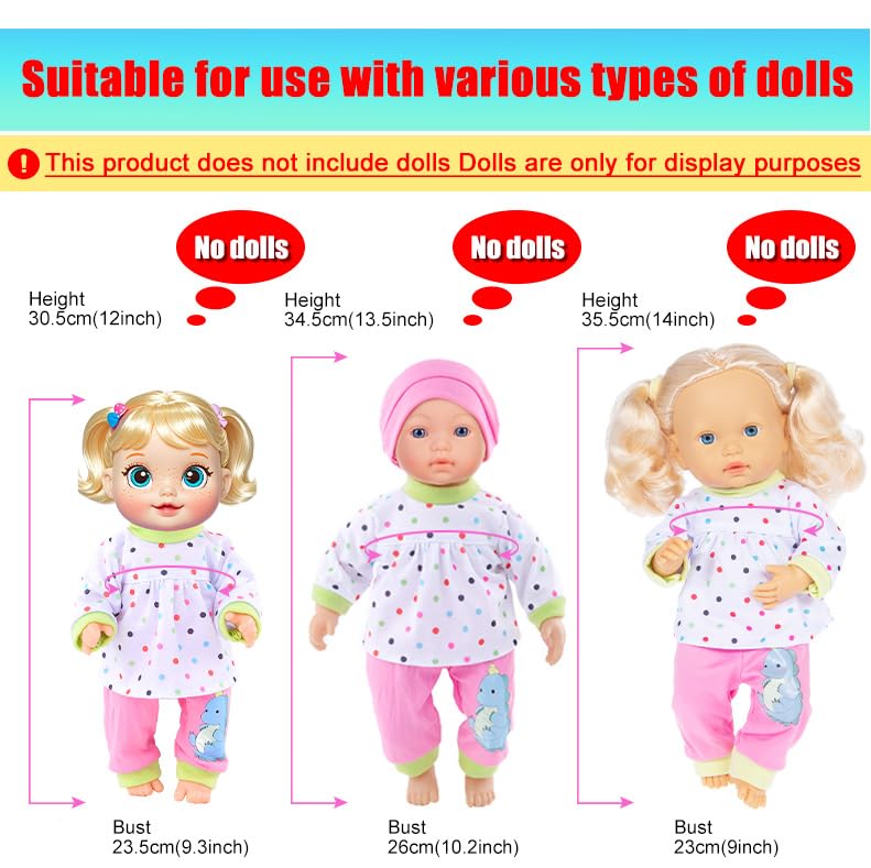 iBayda 10-14 inch outfits feature soft textures for gentle play.