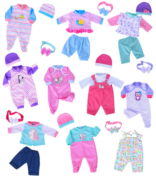 iBayda 14-17 inch doll outfits with rompers for versatile play