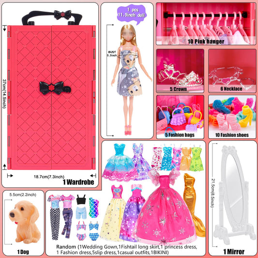 iBayda fashion doll accessories set includes shoes and handbags for mix-and-match outfits.