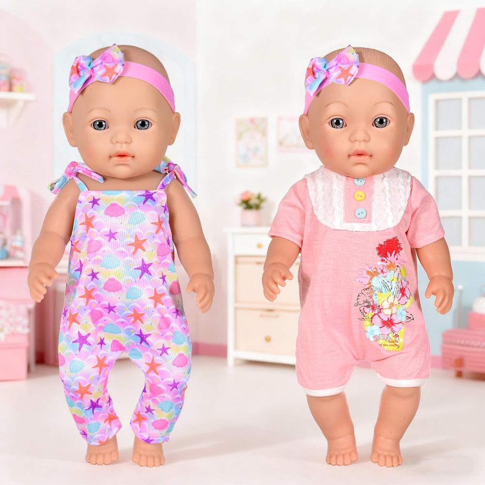 Variety of costumes promotes creativity and pretend play with iBayda dolls.