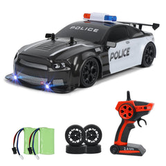 iBlivers RC Drift Police Car shell shows rugged design for durable, imaginative play