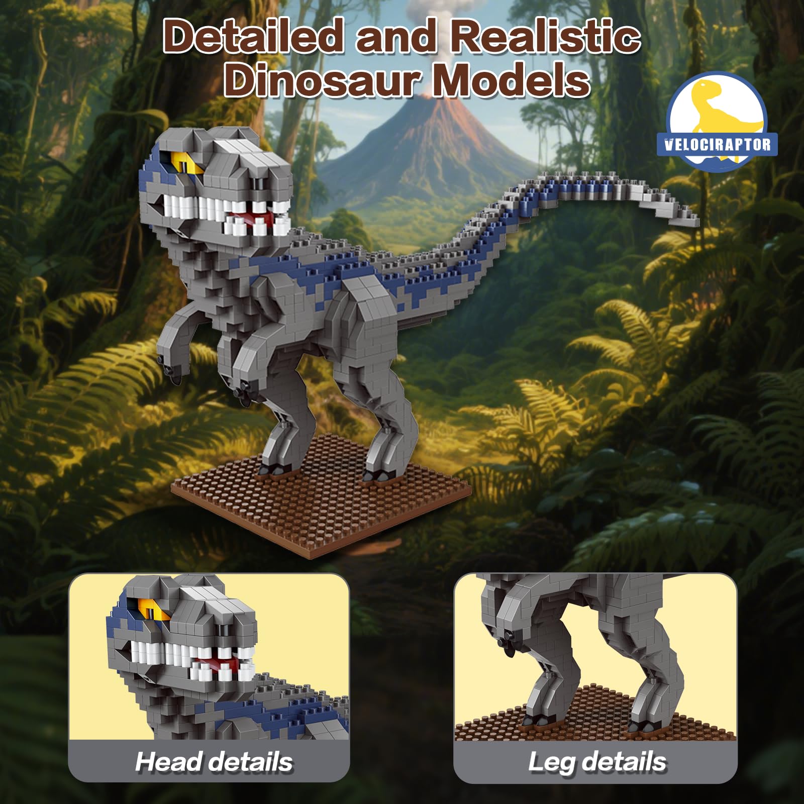 IBLOTIME Raptor dinosaur instruction guide aids smooth, beginner-friendly assembly.