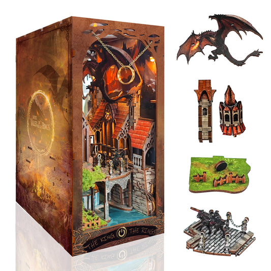IBOHEYE Dollhouse miniature scene detail highlights tiny rooms for immersive tabletop storytelling.