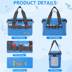 IBVIVIC Toniebox carrying case blue interior dividers keep figures neatly separated