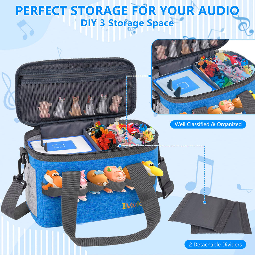 IBVIVIC Toniebox carrying case blue padded shoulder strap for comfortable travel