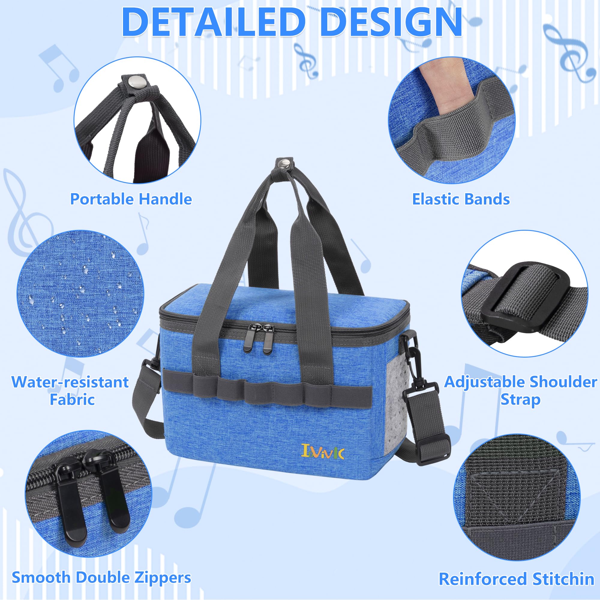 IBVIVIC Toniebox carrying case blue spacious 11L design supports multiple Tonies
