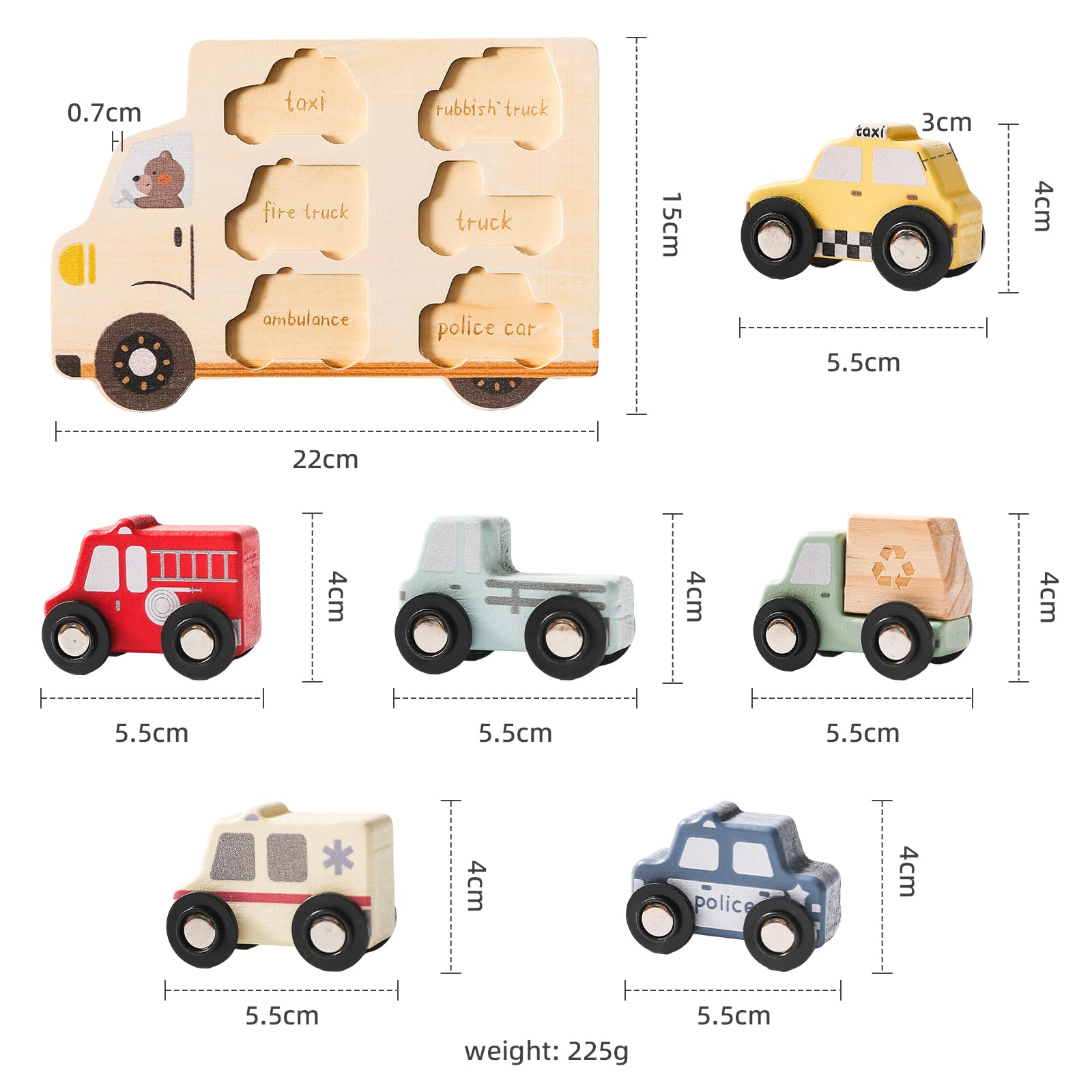 ibwaae wooden cars colorful vehicles: bold hues help toddlers learn colors through hands-on exploration.