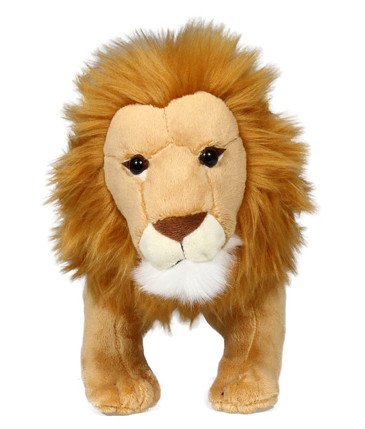 Ice King Bear lion plush side view, cuddly and detailed