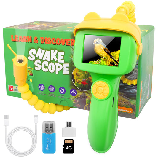 IceFun borescope snake camera with kid friendly screen for close up science exploration