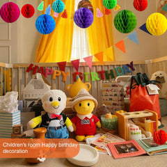 ICEXYK colorful tassels on banner enhancing party visuals