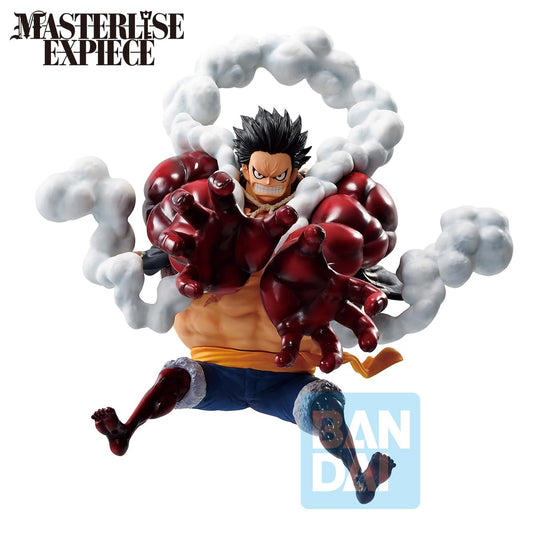 Ichibansho Monkey D. Luffy Gear 4 pose captures dynamic energy for shelves.
