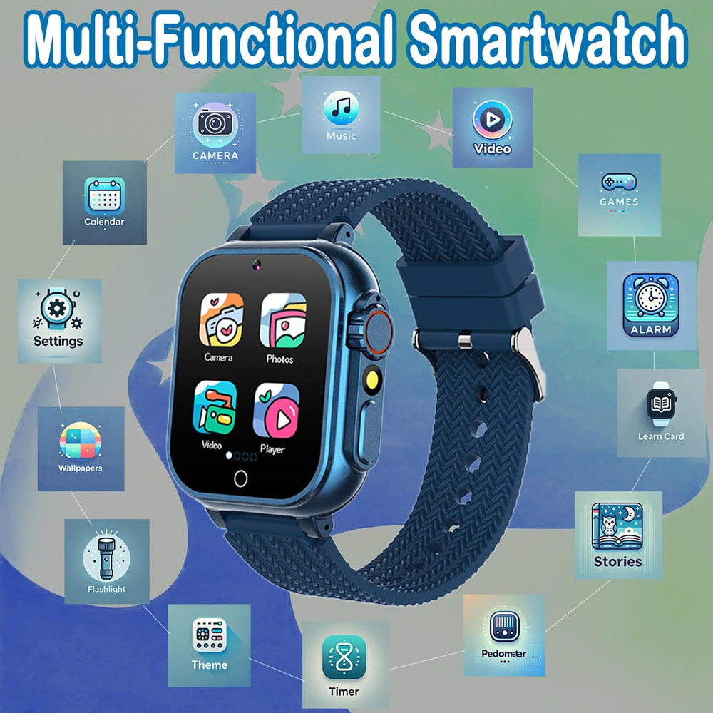 iCHOMKE Kids Smart Watch blue 1.54-inch HD display