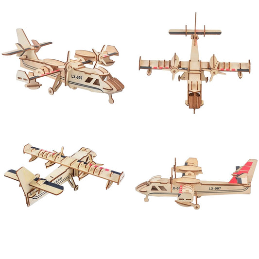 i-CHONY 3D helicopter puzzle showing interlocking parts for creative play.