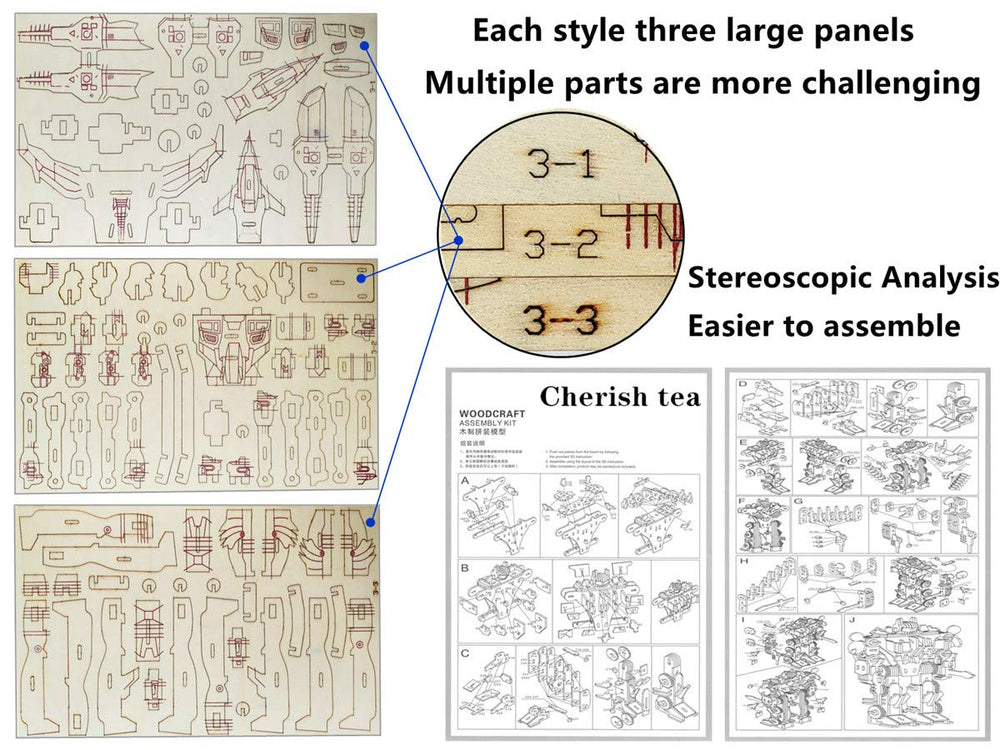i-CHONY wooden model kit; durable, timeless decor and hands-on learning.