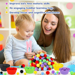 iCraftine six color bowls help organize color-based activities in class or home